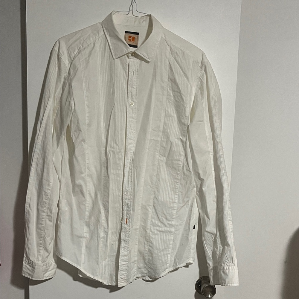 BOSS ORANGE Ivory Textured Shirt